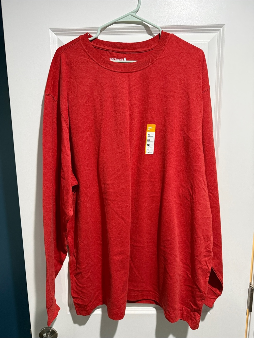 Carhartt Men's Long Sleeve Crewneck Shirt - Red